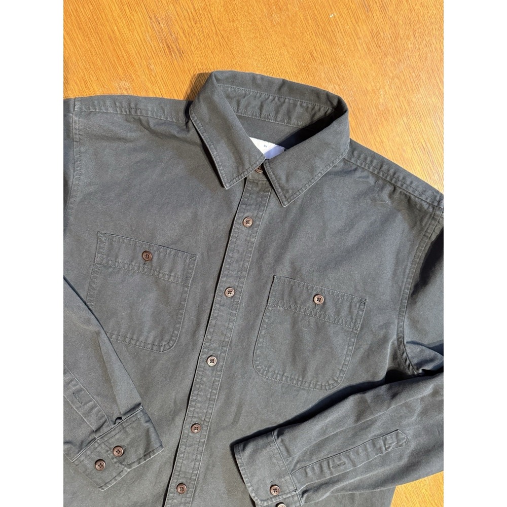 Katin Button Up Shirt Mens Small Black Heavy Cotton Workwear Utility Canvas